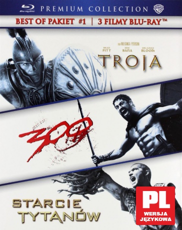Pakiet Hitów cz.1: 300 / Troja / Starcie Tytanów (Zmierzch Tytanów) BOX [3Blu-Ray]