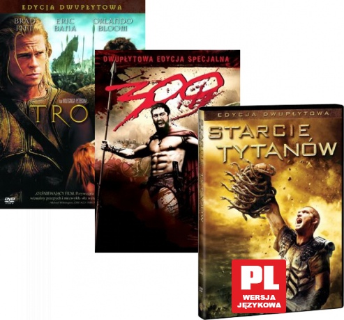 Pakiet Hitów cz.1: 300 / Troja / Starcie Tytanów (Zmierzch Tytanów) [6DVD]