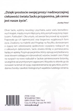 Wyspa daltonistów i wyspa sagowców II - Oliver Sacks [KSIĄŻKA]