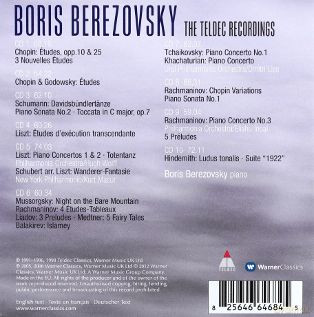 Boris Berezovsky: Bere:Teldec, Recordings (Box) [10CD]