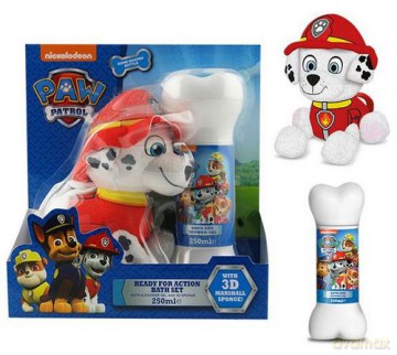 Psi Patrol Ratunkowy zestaw kąpielowy płyn do kąpieli 150 ml + myjka 3D