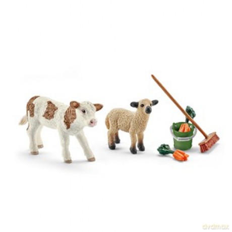 SCHLEICH Zestaw do sprzątania stajnki z cielakiem