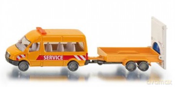 SIKU 16 Transporter z przyczepą kontroli ruchu