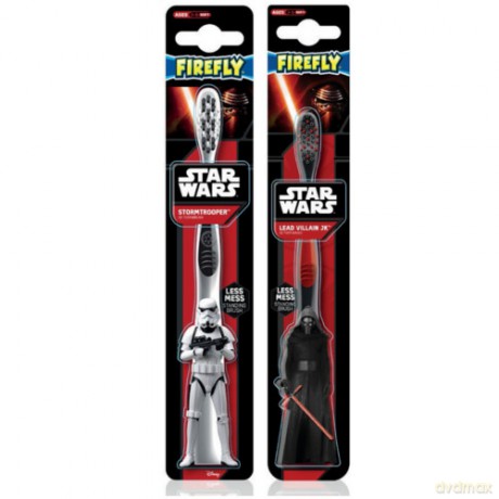 Star Wars- Szczoteczka do zębów z rączką figurką 3D, 2 ass. (Gwiezdne Wojny) [FIGURKA]
