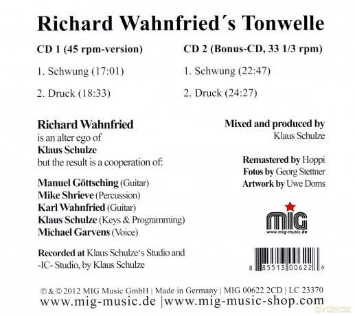 Klaus Schulze: Richard Wahnfried's Tonwelle [2CD]