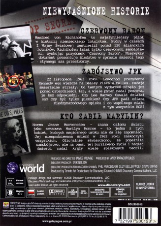 Discovery World: Niewyjaśnione historie - Czerwony Baron, Zabójstwo JFK, Kto zabił Marylin? [DVD]