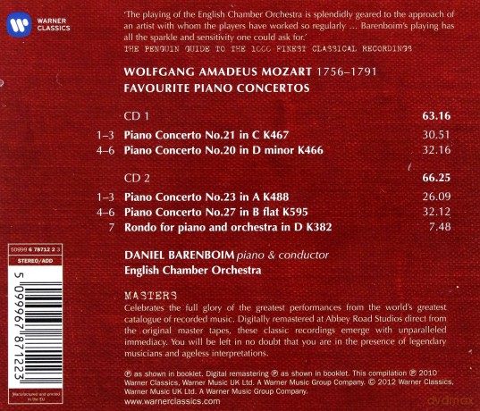 Barenboim: Popular Piano Concertos [2CD]