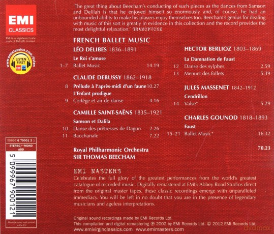 Thomas Beecham: French Ballet Music [CD]