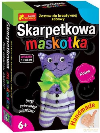 Zestaw kreatywny Skarpetkowa maskotka Kotek