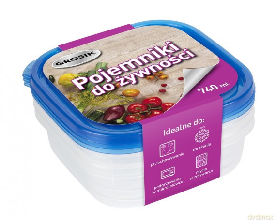 Sarantis Jan Niezbędny Grosik Pojemniki na żywność 740ml 3szt