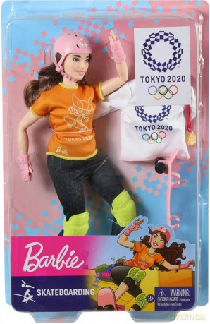 Lalka Barbie Olimpijka Skaterka