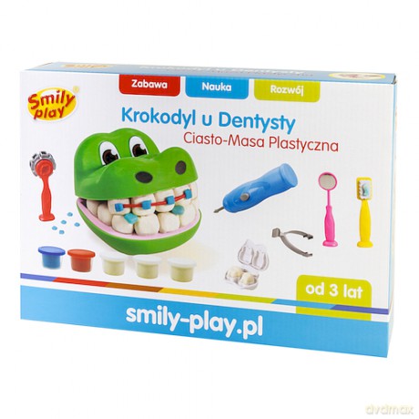 Ciasto masa plastyczna krokodyl u dentysty