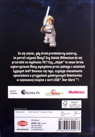 Książka do czytania Lego Star Wars z minifigurką [KSIĄŻKA]