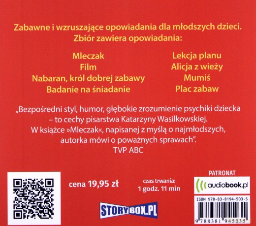 Mleczak i inne opowiadania o Marcysiu i nie tylko - Katarzyna Wasilkowska [AUDIOBOOK]