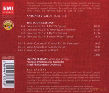Itzhak Perlman: Vivaldi: The Four Seasons [CD]