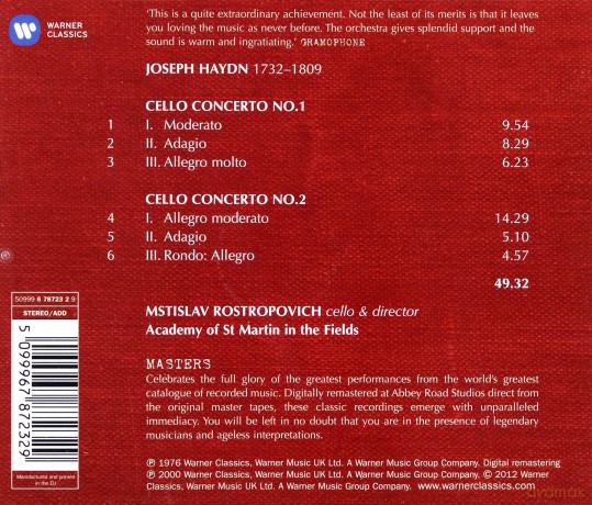 Rostropovich: Cello Concertos [CD]