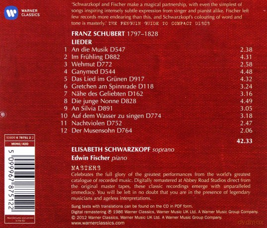 Elisabeth Schwarzkopf: Lieder [CD]