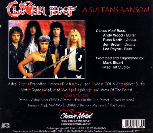 Cloven Hoof: A Sultans Ransom [CD]