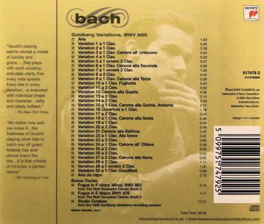 Glenn Gould: Bach: Goldberg Variations (1955 Version) - Expanded Edition [CD]