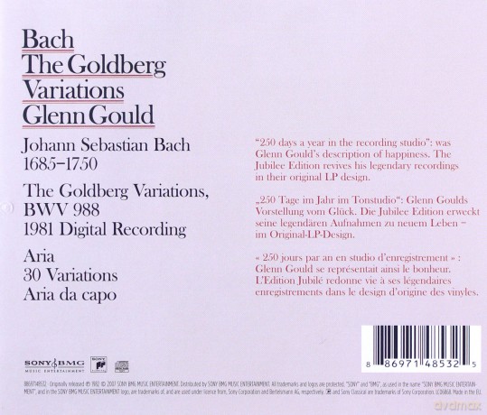 Glenn Gould: Bach: Goldberg Variations (1981 Digital Recording) [CD]