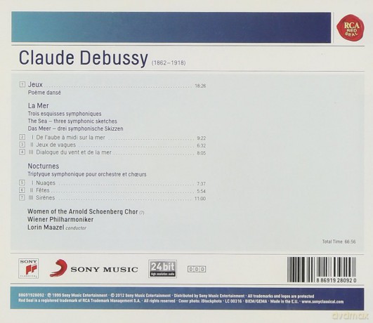 Lorin Maazel: Claude Debussy: La Mer. Jeux. Nocturnes [CD]