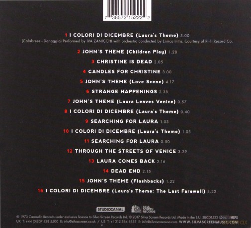  Pino Donaggio: Don't Look Now Ost [CD]