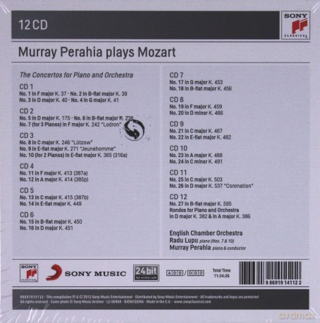 Murray Perahia: Mozart: The Piano Concertos [12CD]