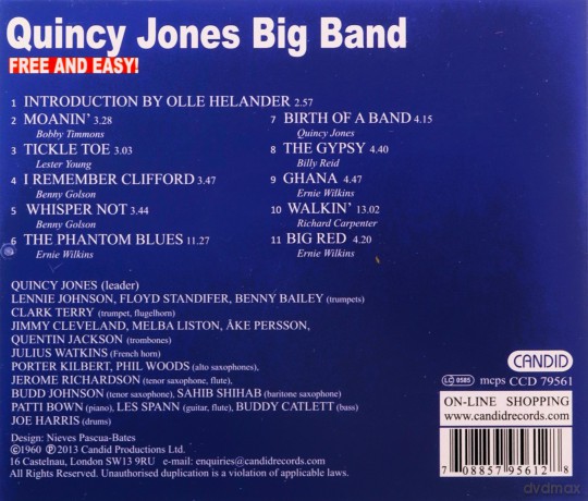 Quincy Jones: Free and Easy [CD]