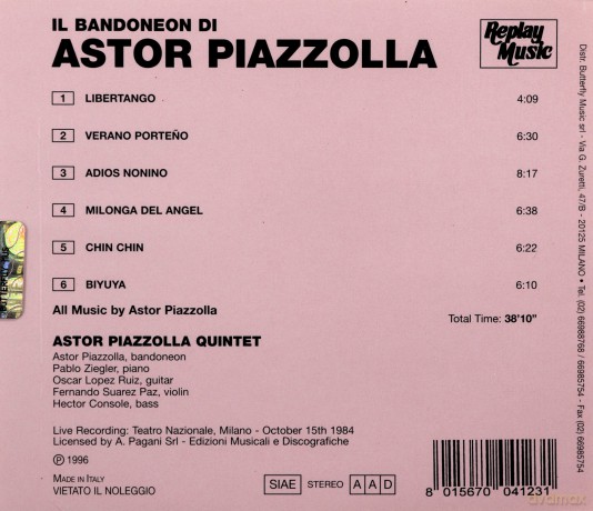 Astor Piazzolla: Il Bandoneon Di Pi [CD]