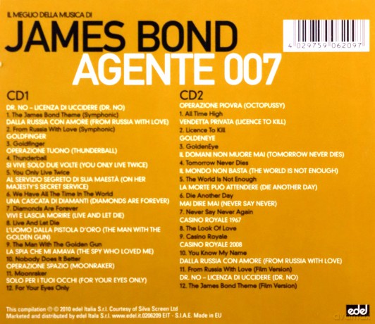 Il Meglio Della Musica Di James Bond Agente 007 [2CD]