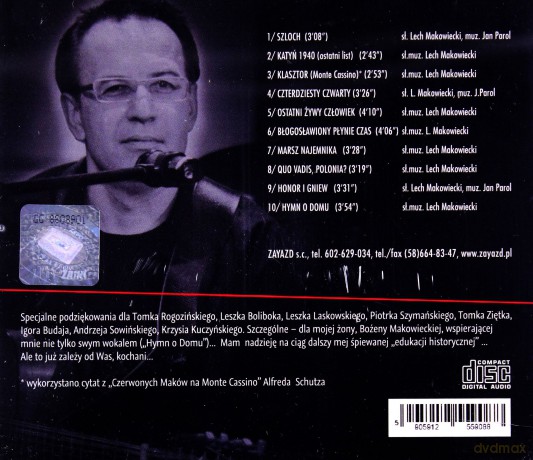 Lech Makowiecki: Katyń 1940 - Ostatni list [CD]