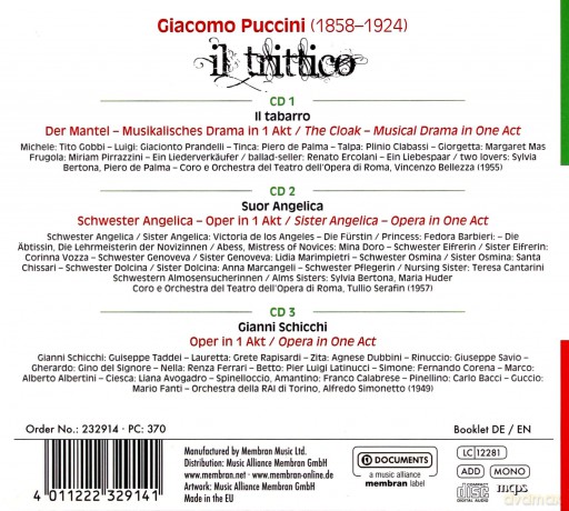 Giacomo Puccini: Il Trittico [3CD]