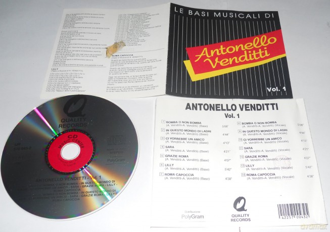 Antonello Venditti: Le Basi Musicali Antonello Venditti Volume 1 [CD]