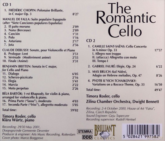 Timora Rosler: Le Violoncelle Romantique [CD]