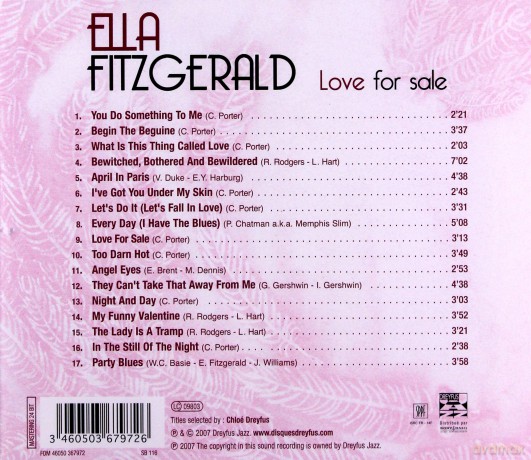 Ella Fitzgerald: Love for Sale [CD]