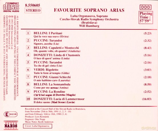 Luba Orgonasova Soprano Arias [CD]