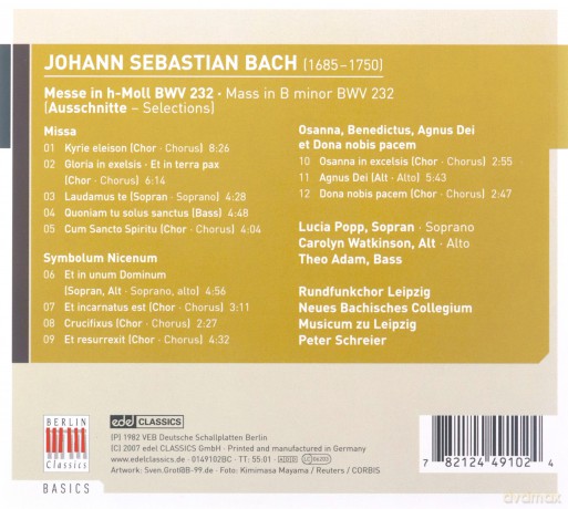 Johann Sebastian Bach: Mass In B Minor [CD]