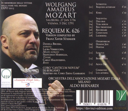 Wolfgang Amadeus Mozart: Mozart: Requiem K 626 [Live Recording Expo 2015] [CD]