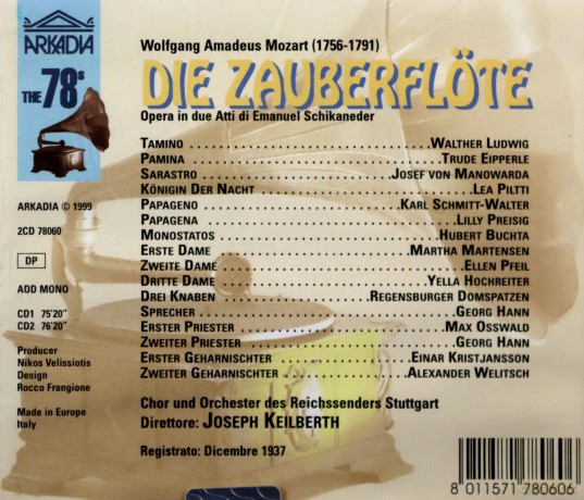 Wolfgang Amadeus Mozart: Mozart;Die Zauberflote [CD]