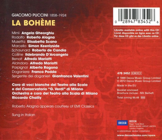 Riccardo Chailly: Puccini:La Boheme [2CD]