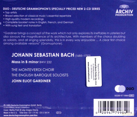 John Eliot Gardiner: Bach: Mass In B Minor [2CD]
