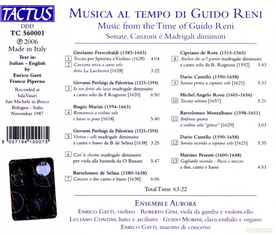 Castello: Musica Al Tempo Di Guido Reni [CD]