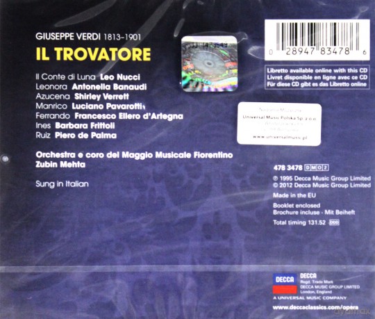 Zubin Mehta: Verdi:Il Trovatore [2CD]