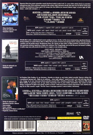 Gwiazdy kina: Robert De Niro - Ronin / Siła i honor / Wściekły byk BOX [3DVD]