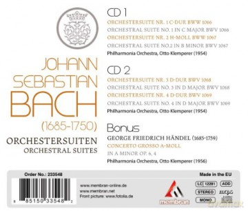 Otto Klemperer: Orchestersuiten/orchestral Suites [2CD]