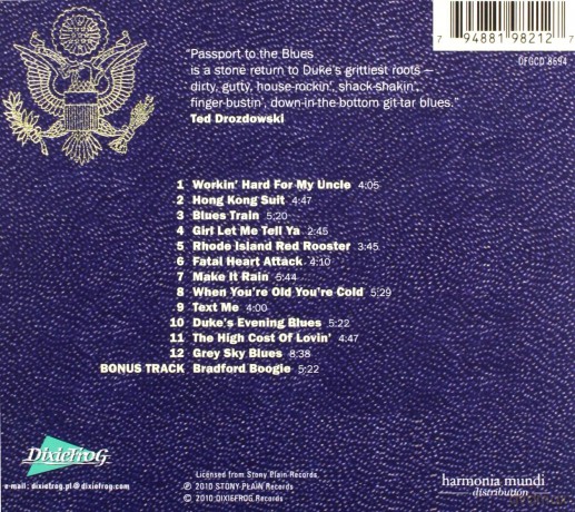 Duke Robillard: Passport To The Blues [CD]