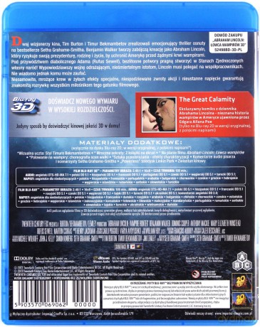 Abraham Lincoln: Łowca wampirów 3D [Blu-Ray 3D]+[Blu-Ray]
