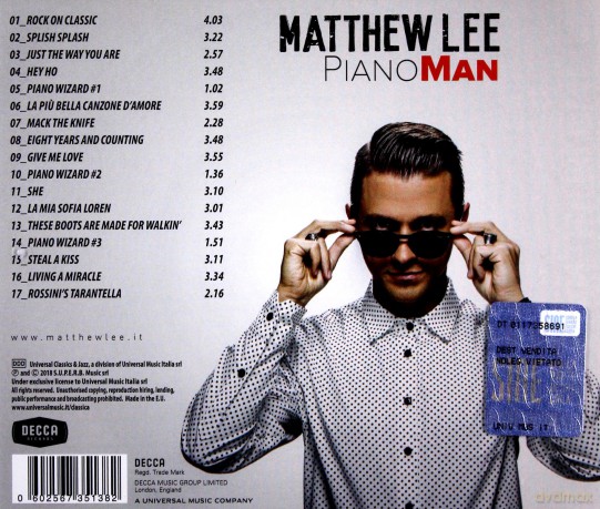 Matthew Lee: Piano Man [CD]