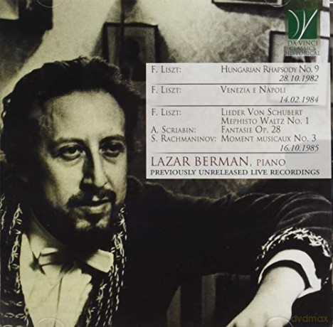 Lazar Berman: Piano Music (Historical Live Recording) [CD]
