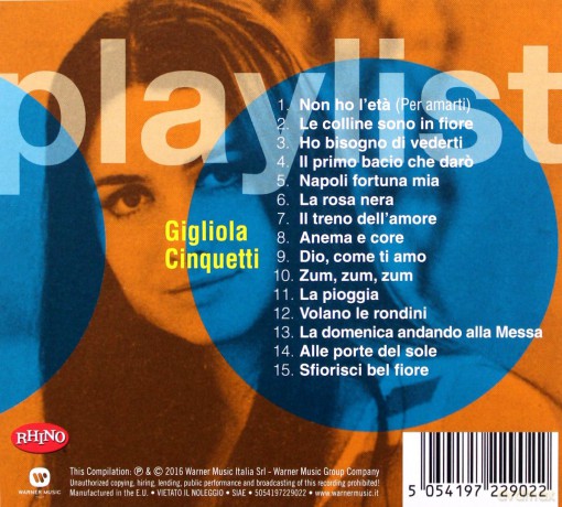 Gigliola Cinquetti: Playlist: Gigiola Cinquetti [CD]